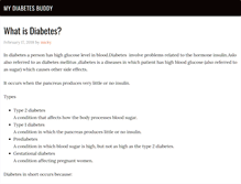 Tablet Screenshot of mydiabetesbuddy.com